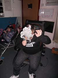 Felio acting as Ursola, the giant octopus. . 