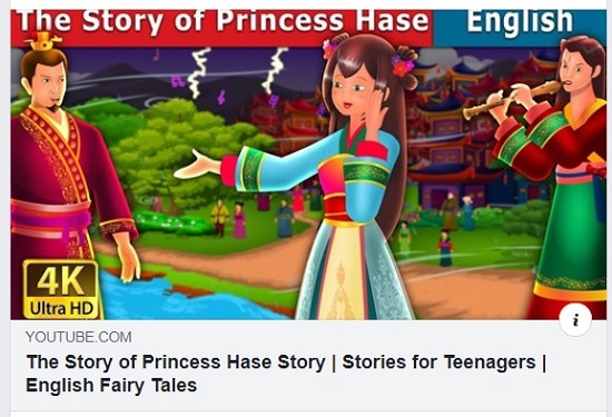 link to YouYube Video  Story in English: The Story of Princess Hase 