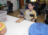 Klajdi during Circle time.