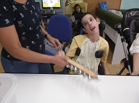 Klajdi during Circle time.