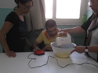 Isaac - during various cooking activities..